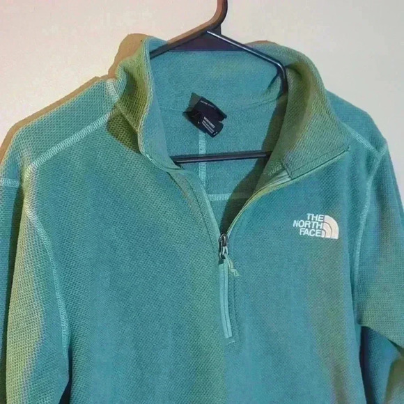 The North Face pull over quarter zip up, teal, small - Picture 3 of 5